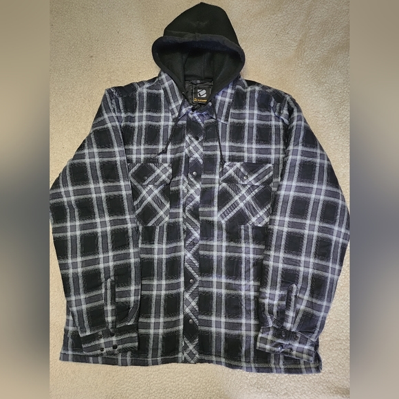 Men's Plaid Hooded Jacket - Picture 1 of 1